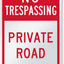 Letrero No Trespassing privada 12x18pulg aluminio