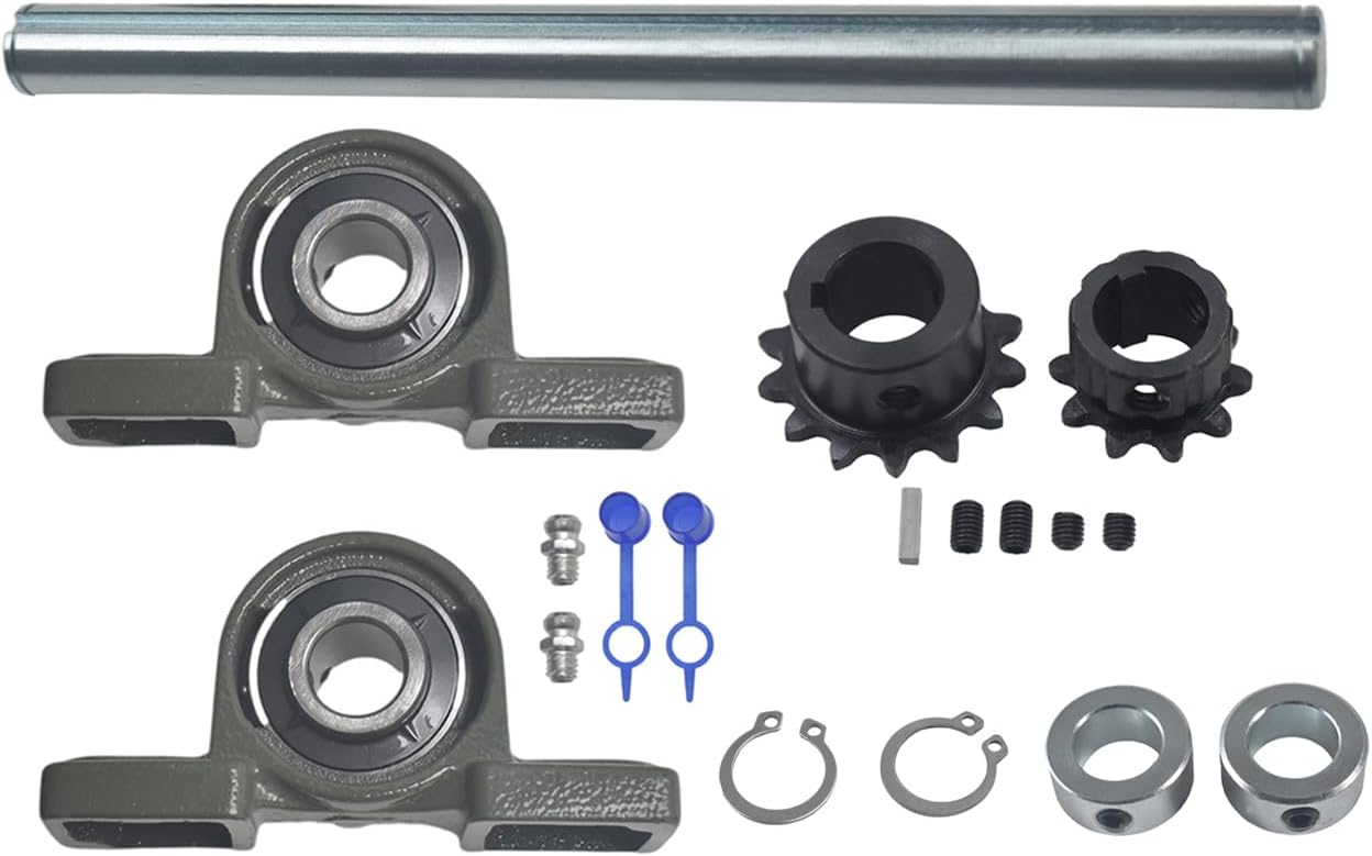 Kit eje gato galvanizado plata para Go Kart 3/4x10" #35