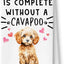 Toallas de cocina Cavapoo tejido gofre para perros 16x24