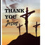 Bandera jardín texto Thank You Jesus decoración religiosa