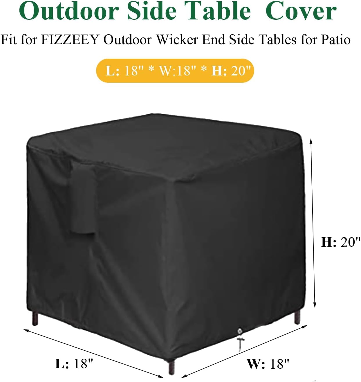 Funda impermeable para mesa de ratán exterior FIZZEEY