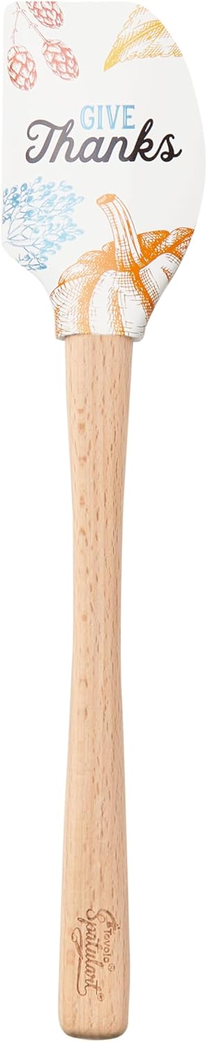 Espátula silicona mango madera sin BPA para hornear