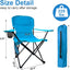 Silla camping plegable soporte tazas 225lb arena azul
