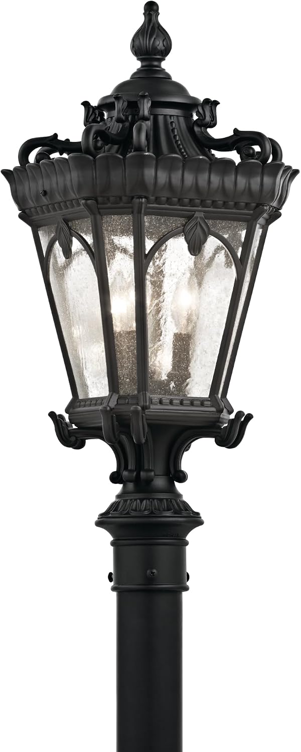 Luz exterior 27pulg negro texturizado 3 luces
