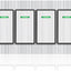 Panel interruptor basculante aluminio 8 posiciones 12/24V