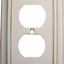 Placa pared dúplex madera blanco envejecido