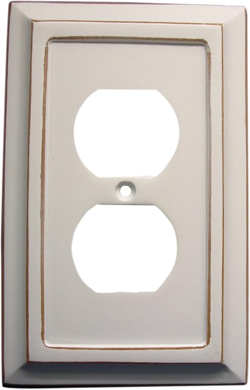 Placa pared dúplex madera blanco envejecido