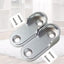 20 Pzas Soporte Ovalado Barra Armario 0.709x1.378"