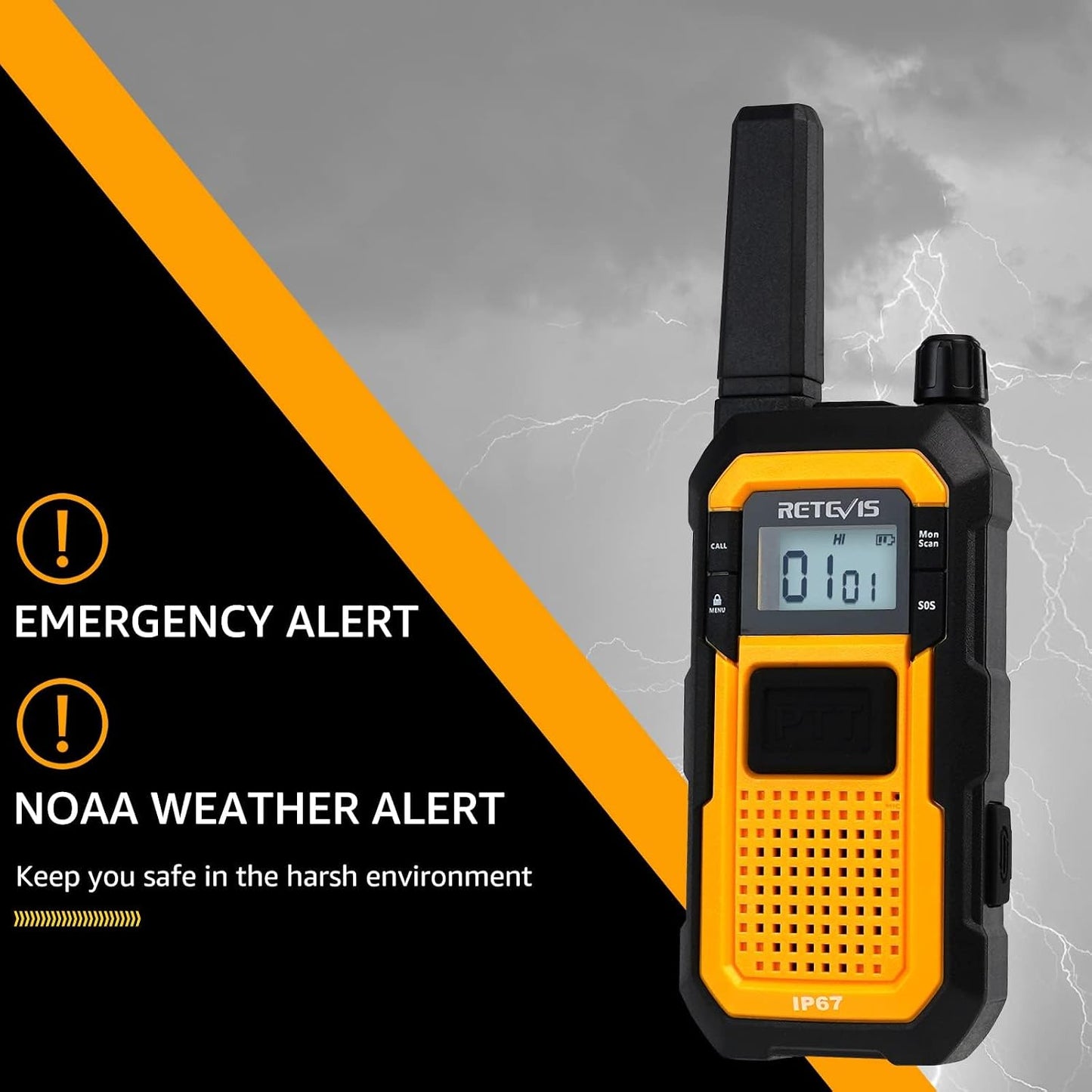Walkie Talkies Resistentes con Auriculares 2000mah