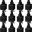 Dispensador jabón espumoso 12uds plástico recargable negro