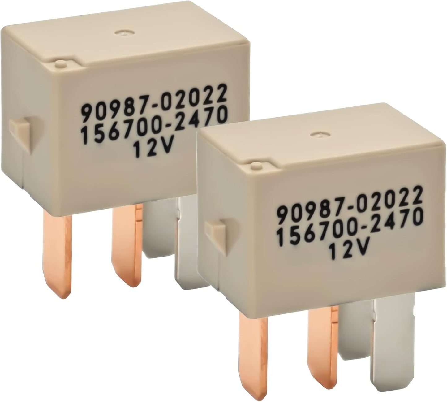 Relé automotriz 30A 12V CC 4 pines pack 2