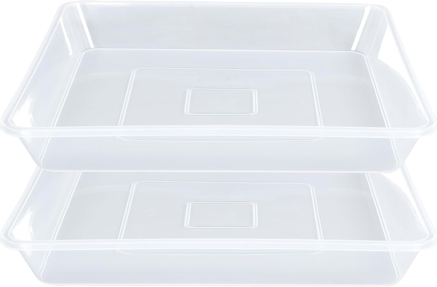 Platillo cuadrado plástico 14" set 2 para macetas