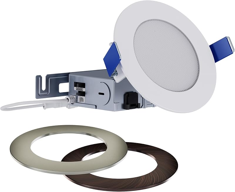 Iluminación LED empotrable 4" 5CCT 2 Trims