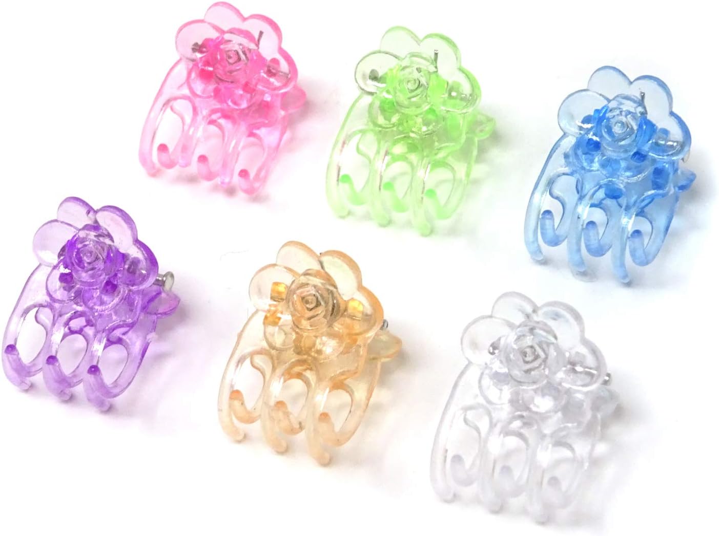 60 Clips Plástico Orquídea Rosa Jardín