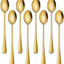 Juego 8 Cucharas Té Helado Acero Inox Mango Largo