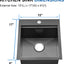 Fregadero acero inox 15x17" negro profundo