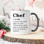 Taza café definición chef 11oz regalo cocinero