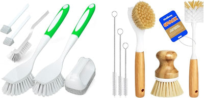 Set 6 Cepillos Cocina y Bambú para Platos