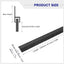 2 Cepillos Puerta Base Aluminio Forma H 0.8" Negro