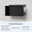 Niche ducha 24x12" estante acero inox negro mate
