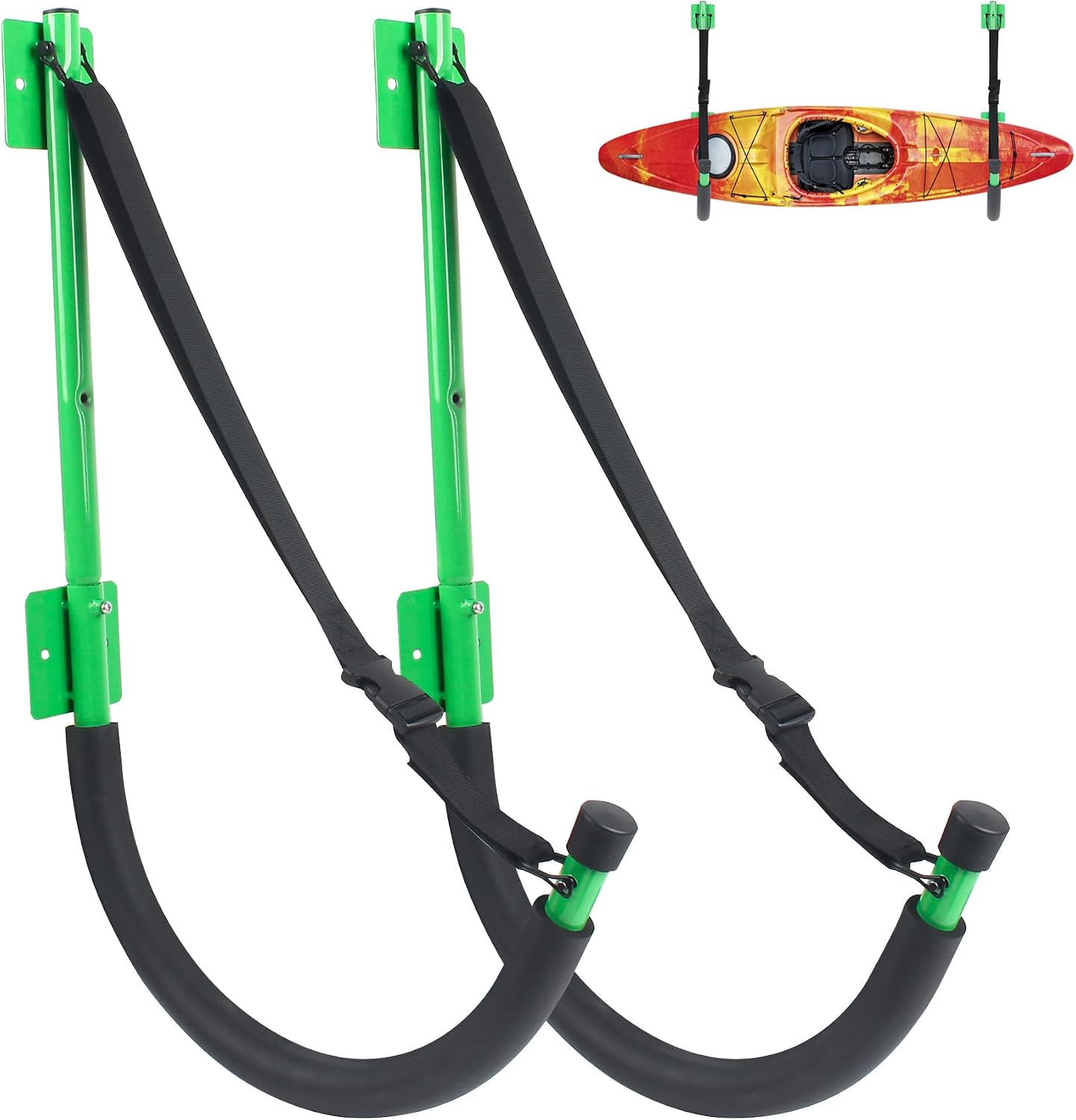 Soporte pared kayak acero 100lb con protector EVA
