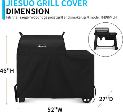 Cubierta parrilla Traeger Woodridge BAC761 resistente agua madera