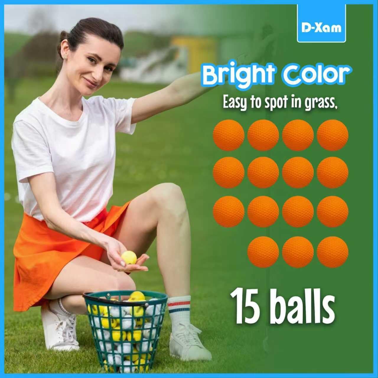 Pelotas golf espuma suave multicolor uso duradero