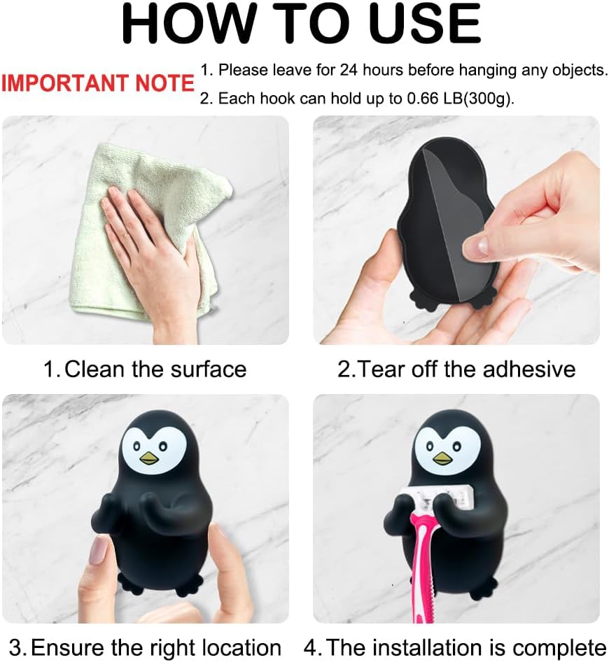 Soporte silicona afeitadora pingüino para ducha