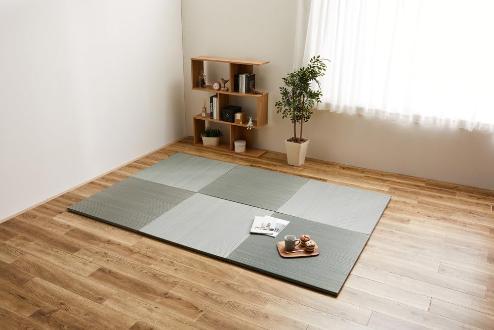 6 Alfombrillas Tatami Portátiles Ligeras 32.3x32.3pulg Azul