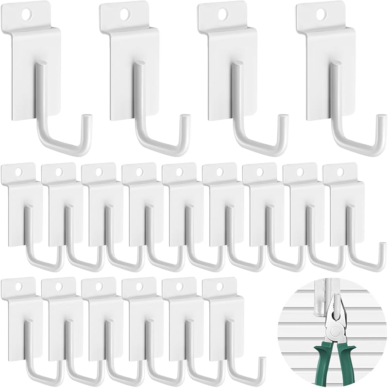 60 Ganchos Resistentes para Pared Forma J Blanco