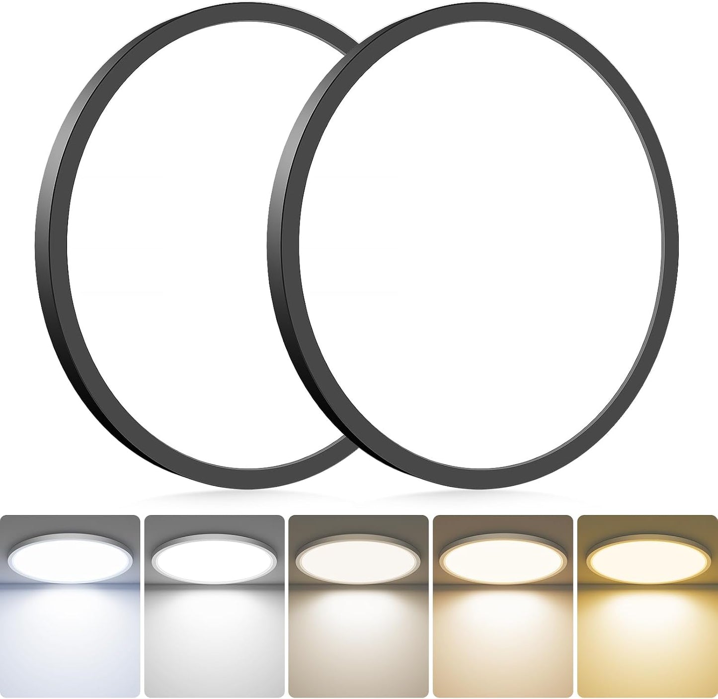 2 Lámparas Led Techo 13pulg 24w Regulables
