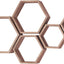 Estantes hexagonales de madera para baño cocina oficina