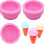 3 Moldes Silicona Bola Helado 3D para Pudín Mousse Fondant