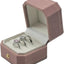 Caja anillos terciopelo 3 ranuras octagonal 2.44x2.44x2.17pulg