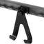 L-Track Montaje un solo perno con gancho ajustable 4 negro