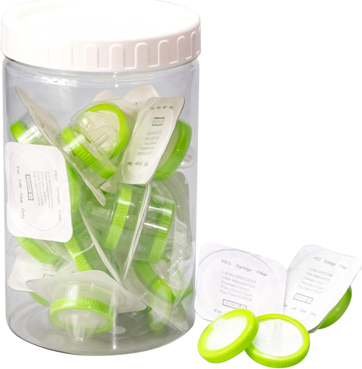 Filtro jeringa estéril 0,22um 1,3pulg pack 20