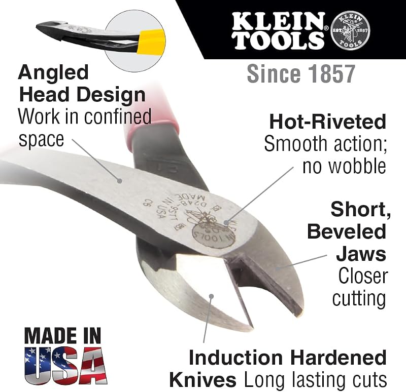 Alicate J248-8 Klein Tools 8pulg corte diagonal gran fuerza