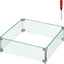 Protector viento hoguera 19x19x6" vidrio templado 5/16"