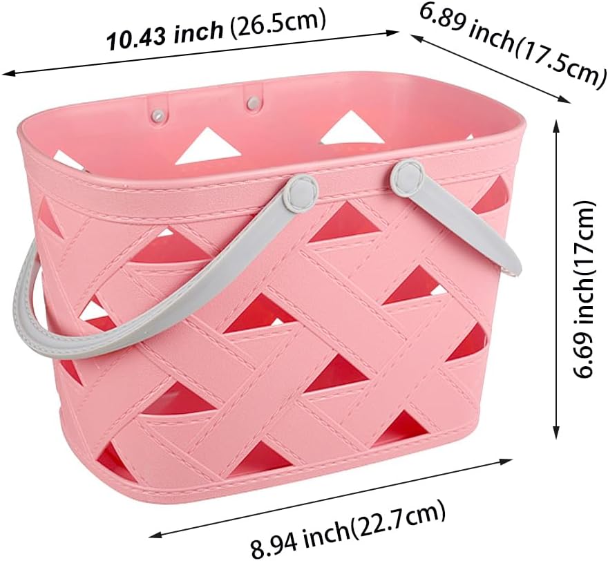 Cesta ducha portátil 2 pack plástico con asa y estantes