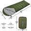 Saco dormir 3-4 estaciones ligero cálido impermeable