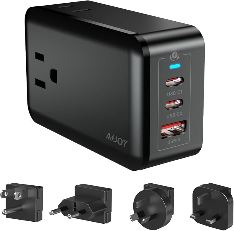 Kit adaptador enchufe viaje con cargador GaN3 65W