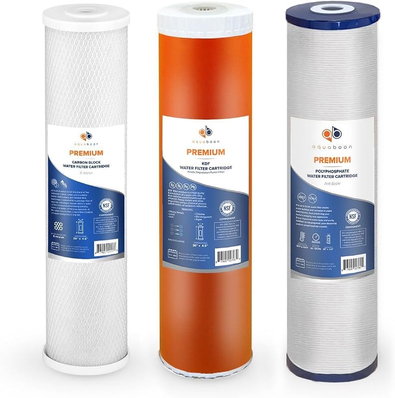 Set filtros agua 5mic 20x4.5 CTO KDF NSF certificados