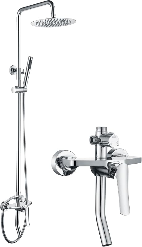 Kit ducha exterior cromado SS304 alta presión
