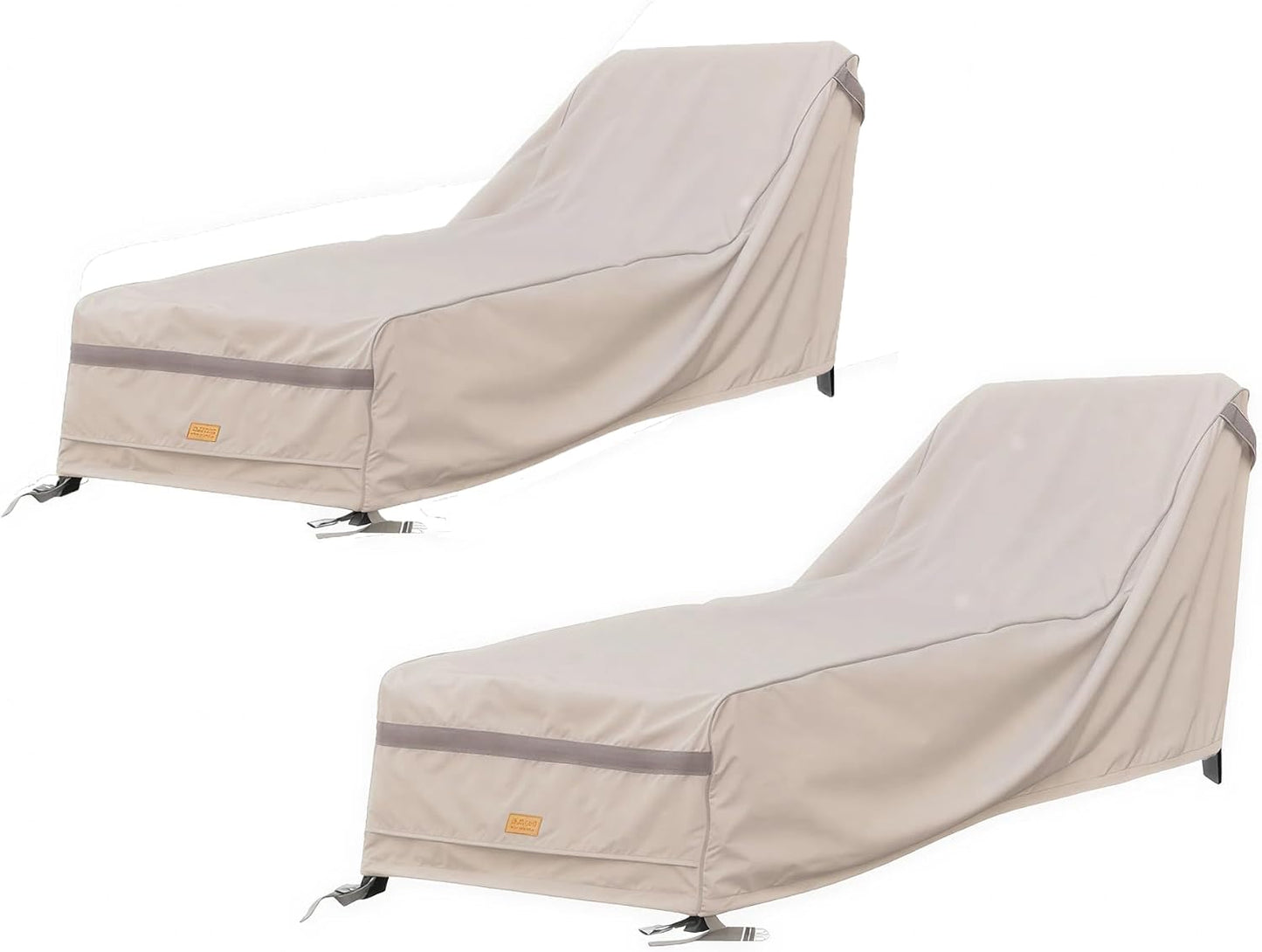 Funda impermeable para tumbona patio 84pulg beige set 2