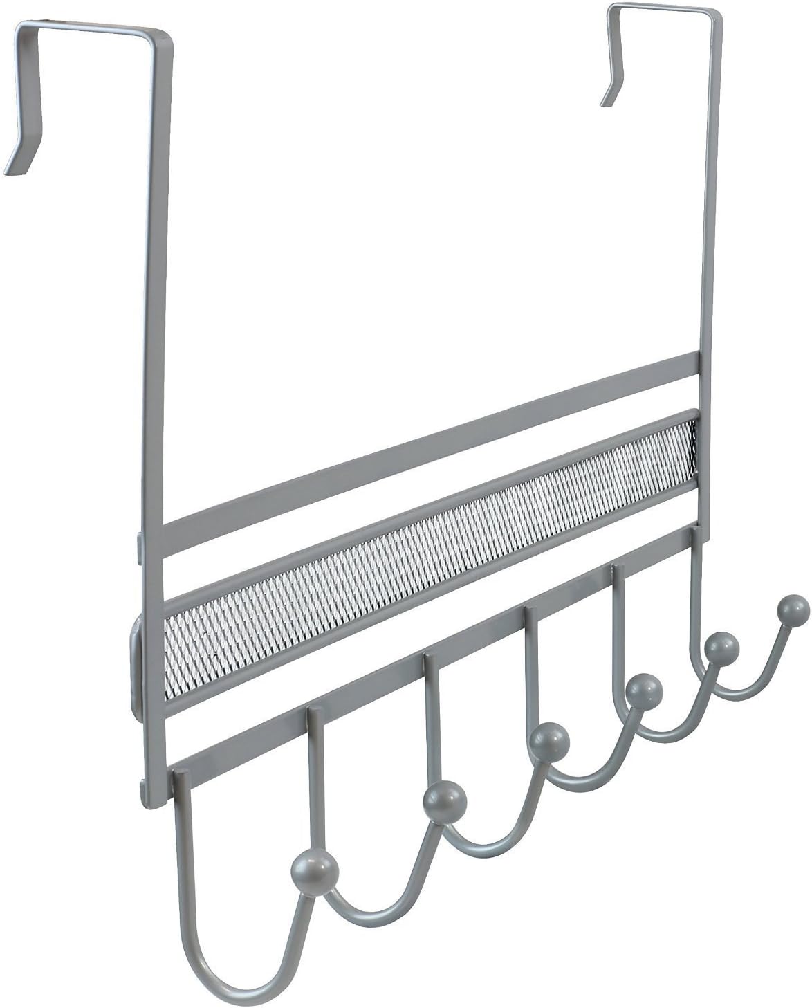 Organiz. puerta con 6 ganchos color plata