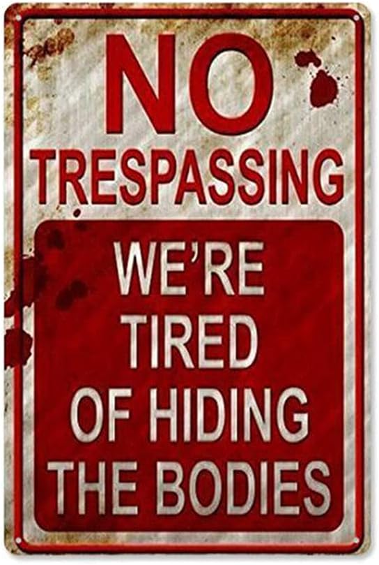 Letrero metal 8x11pulg No Trespassing