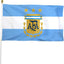 Bandera Argentina 3x5ft 3 estrellas poliéster ojales latón
