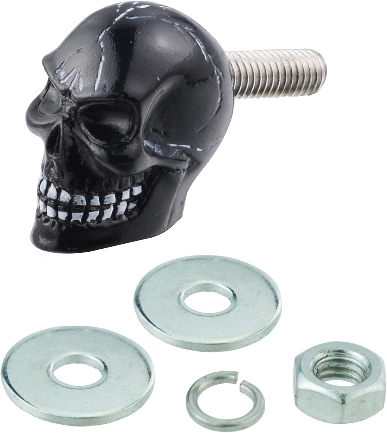 Pernos matrícula motocicleta antirrobo 4uds negro