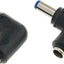 Conector alimentación 90 grados hembra a macho DC