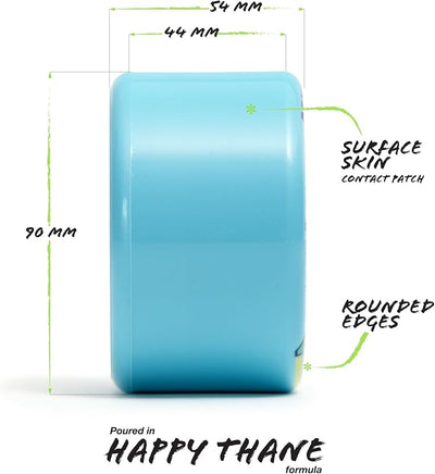 Ruedas Longboard 3.543" para monopatín eléctrico